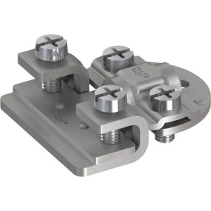 Фалцова клема за кръгъл проводник Ф 8-10 mm и фалцов захват до 5 mm. Материал: алуминий/неръждаема стомана V2A