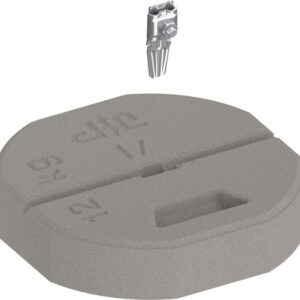 Бетонна основа 12 kg, Ф 335 mm, с клинова свързваща клема V2A