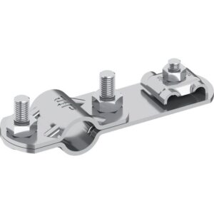Клема за заземителен кол V4A, Ф 25 mm, с клемна черупка Ф 6-8 mm