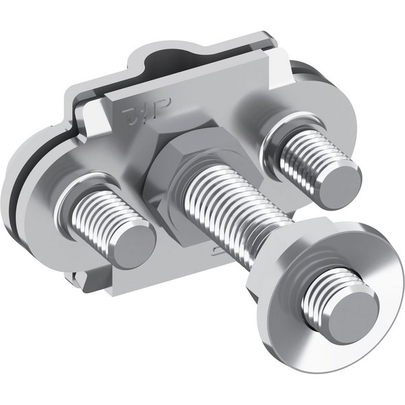 Варио клема V4A, шина 30 mm / Ф 8-10 mm, за фиксирани заземителни фланци M12
