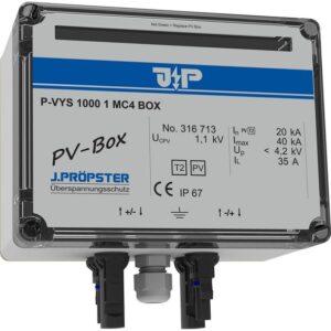 Арестор P-VYS 1000 1 MC4 BOX, тип 2, IP 67, за фотоволтаични уредби, 1 MPP тракер