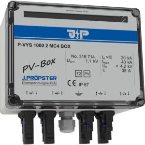 Арестор P-VYS 1000 2 MC4 BOX, тип 2, IP 67, за фотоволтаични уредби, 2 MPP тракера
