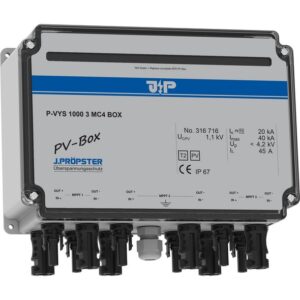 Арестор P-VYS 1000 3 MC4 BOX, тип 2, IP 67, за фотоволтаични уредби, 3 MPP тракера