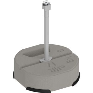 Изолационна опора за проводник, GFK Ф 16 mm, 300 mm, с бетонна основа 6 kg и клипс Niro-Clip Ф 8 mm