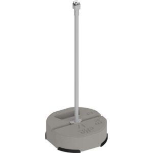 Изолационна опора за проводник, GFK Ф 16 mm, 600 mm, с бетонна основа 6 kg и клипс Niro-Clip Ф 8 mm