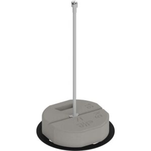 Изолационна опора за проводник, GFK Ф 16 mm, 700 mm, с бетонна основа 16 kg и клипс Niro-Clip Ф 8 mm