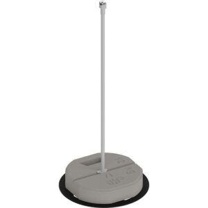 Изолационна опора за проводник, GFK Ф 16 mm, 900 mm, с бетонна основа 12 kg и клипс Niro-Clip Ф 8 mm