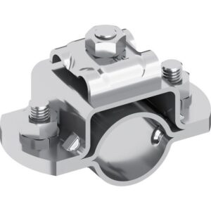 Клема за изравняване на потенциалите V2A, Ф 28 mm, за HVC-85, с извод Ф 6-8 mm